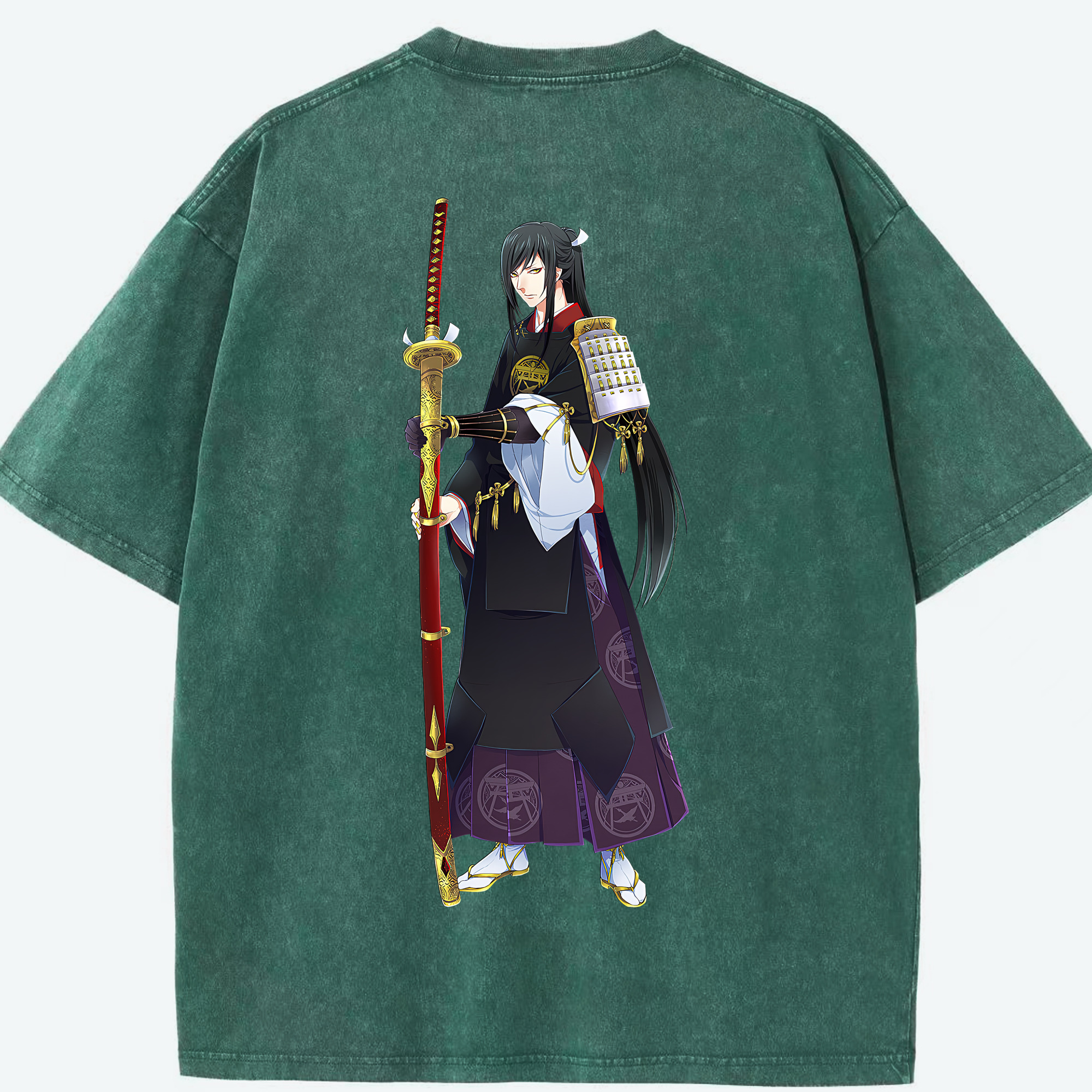 （画像用） 刀剣乱舞 Touken Ranbu 綿100% ヴィンテージ風 半袖Tシャツ（背面プリント）